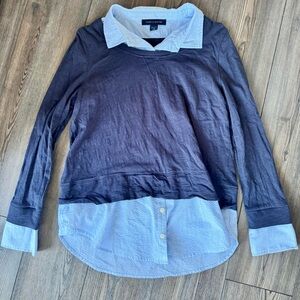 Tommy Hilfiger Layered Navy and Light Blue Shirt